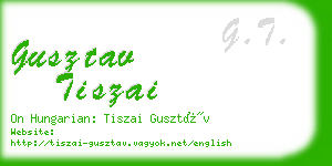 gusztav tiszai business card